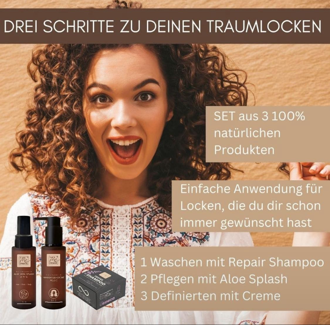 Drei Schritte zu deinen Traumlocken